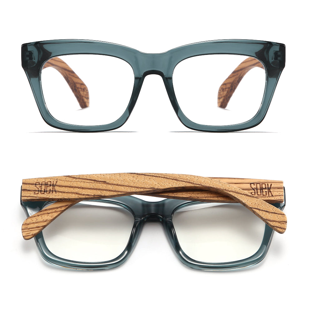 MORGAN INDIGO l Wooden Magnifying Reader - Soek Fashion Eyewear Australia