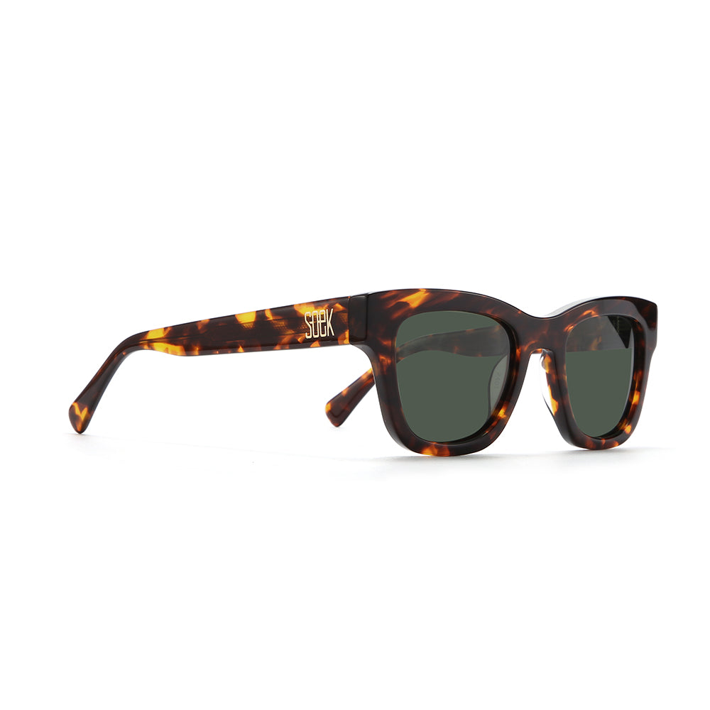 COLLIDE TORT - Bio Acetate Tortoise Frame l Khaki  Polarised Lens - Soek Fashion Eyewear Australia