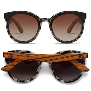 BELLA IVORY TORTOISE l Black Graduated Lens l Walnut Arms - Soek Fashion Eyewear Australia