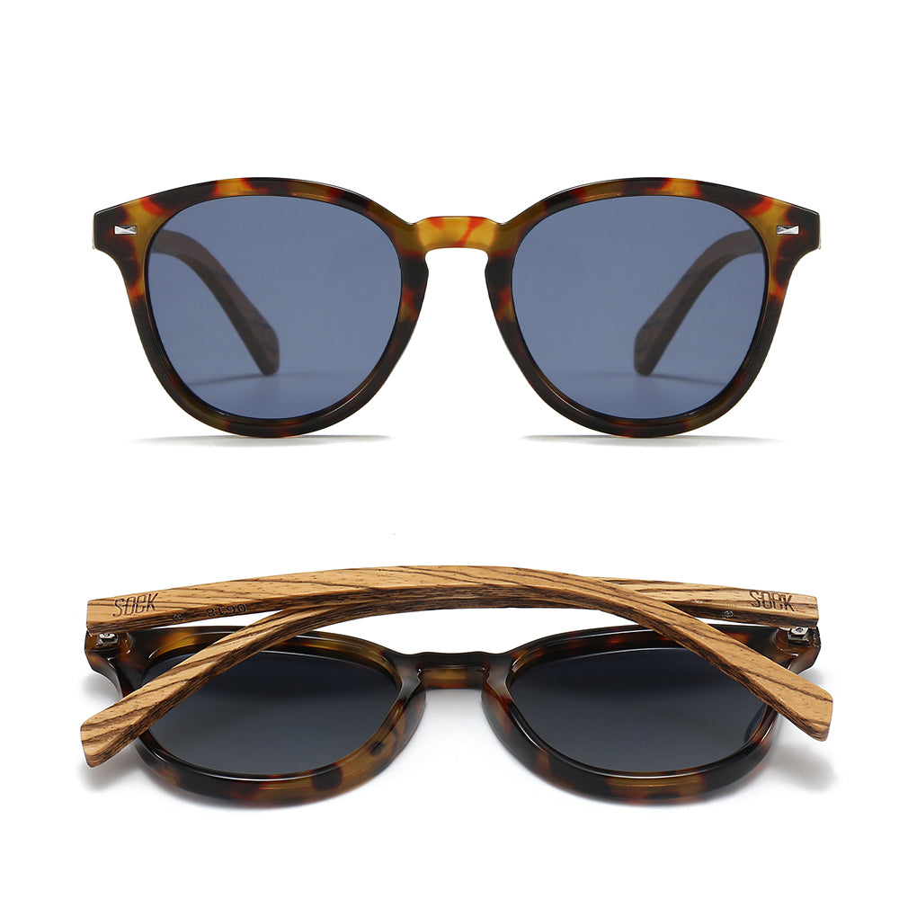 TAINE TORT  Blue Lens l Walnut Arms - Soek Fashion Eyewear Australia