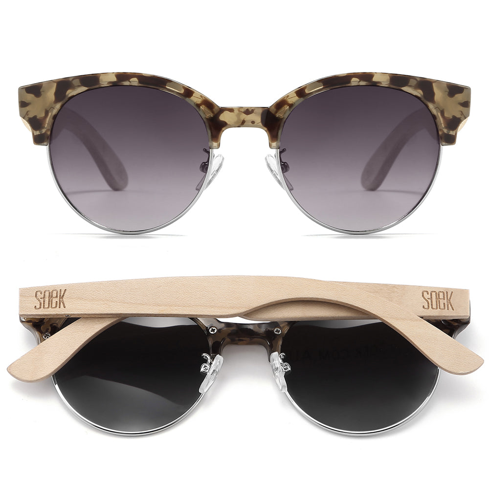 OLIVE TORT l Grey Lens l White Maple Arms - Soek Fashion Eyewear Australia