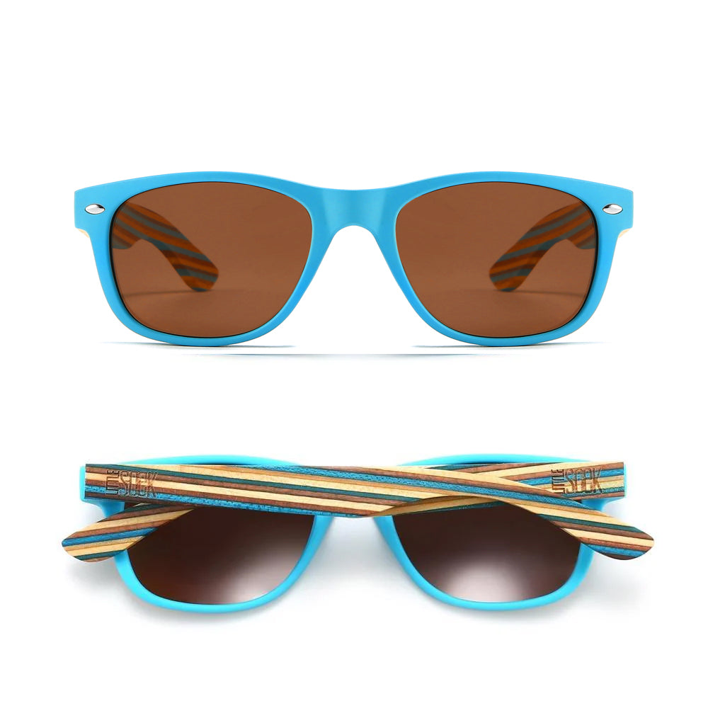 LITTLE SHELLY KIDS Polarised Sunnies l Striped Arms l Age 7-10 - Soek Fashion Eyewear Australia