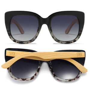 RIVIERA BLACK IVORY TORT  Black Gradient Lens l White Maple Arms - Soek Fashion Eyewear Australia