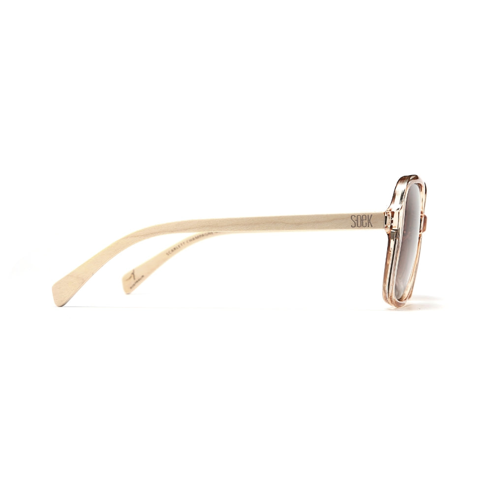 SCARLETT CHAMPAGNE Brown Gradient Lens l Maple Arms - Soek Fashion Eyewear Australia