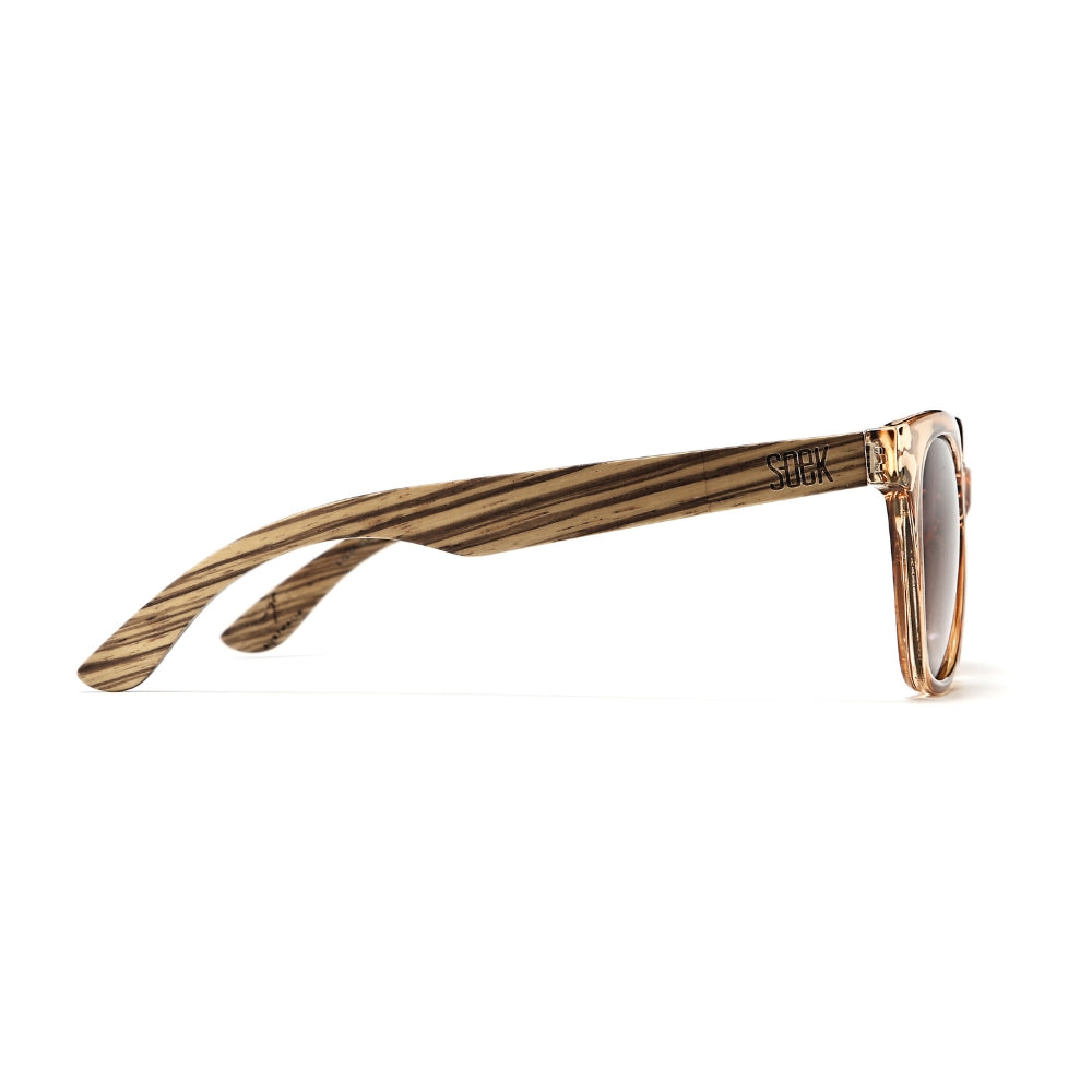 LILA GRACE CHAMPAGNE l Brown Gradient Lens l Walnut Arms - Soek Fashion Eyewear Australia