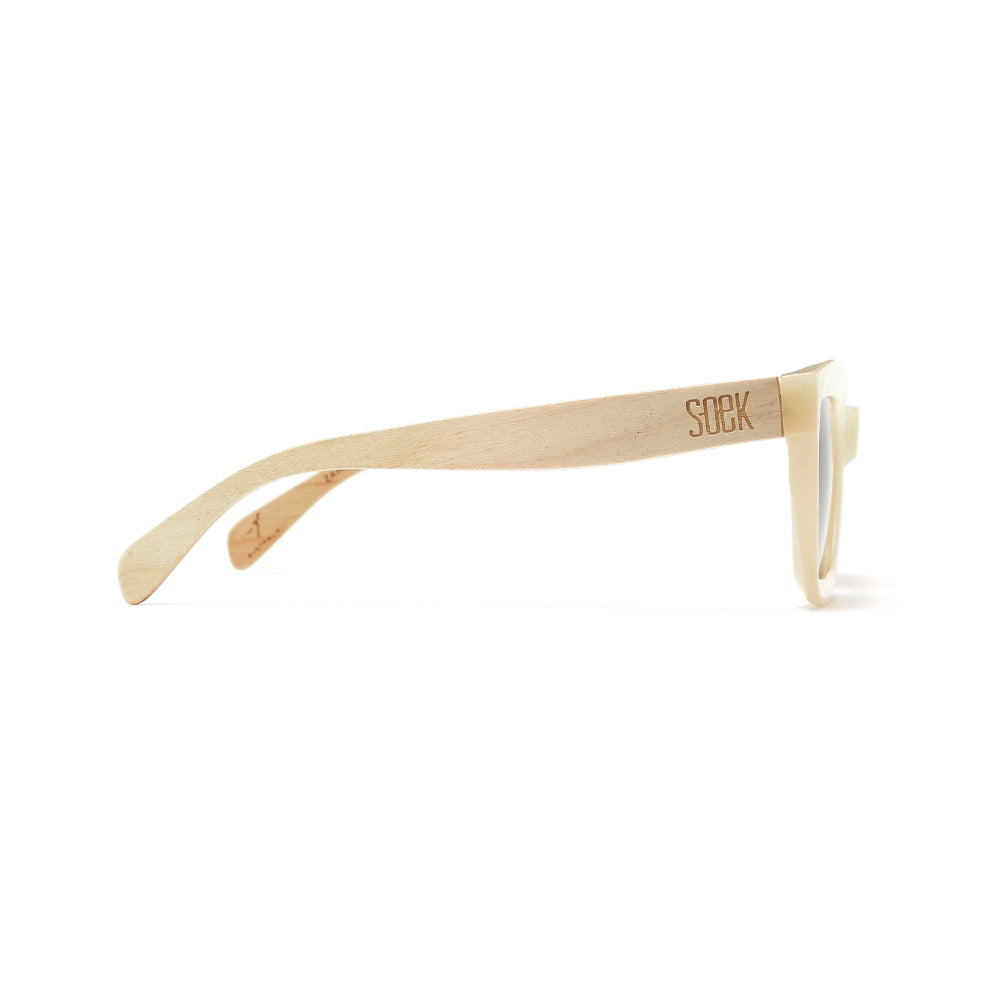ZAHRA NUDE l Brown Gradient Lens l White Maple Arms - Soek Fashion Eyewear Australia