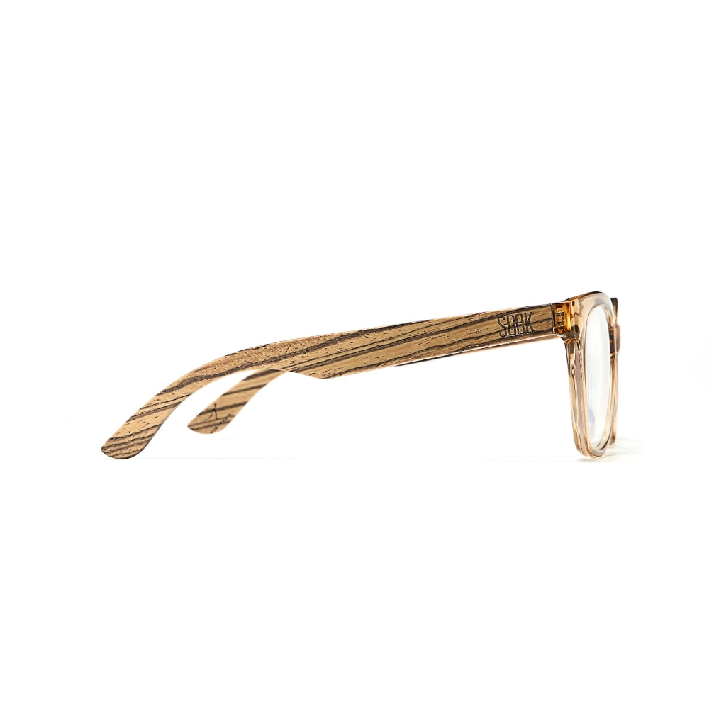 LILA GRACE CHAMPAGNE l Wooden Magnifying Blue Light Reader - Soek Fashion Eyewear Australia