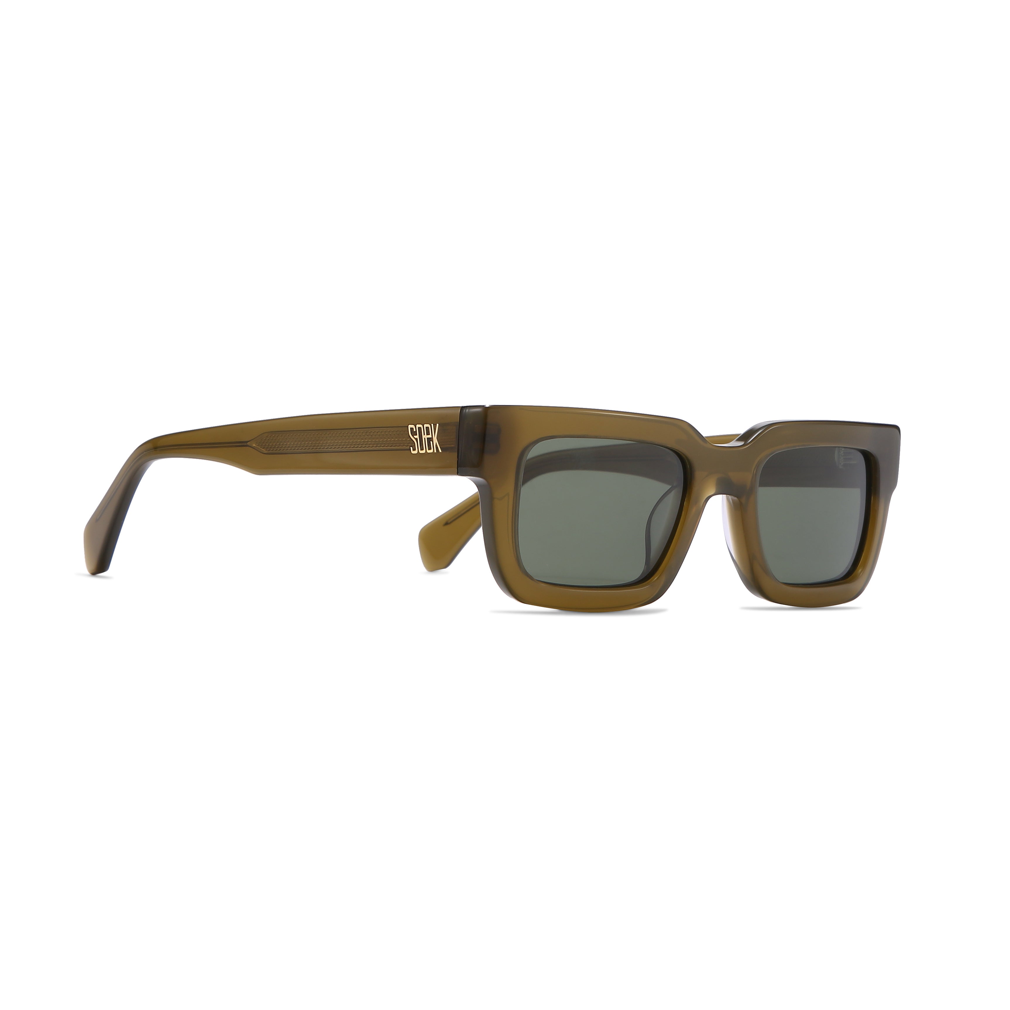 ROVE MOSS - Bio Acetate Khaki Frame l Black Polarised Lens - Soek Fashion Eyewear Australia