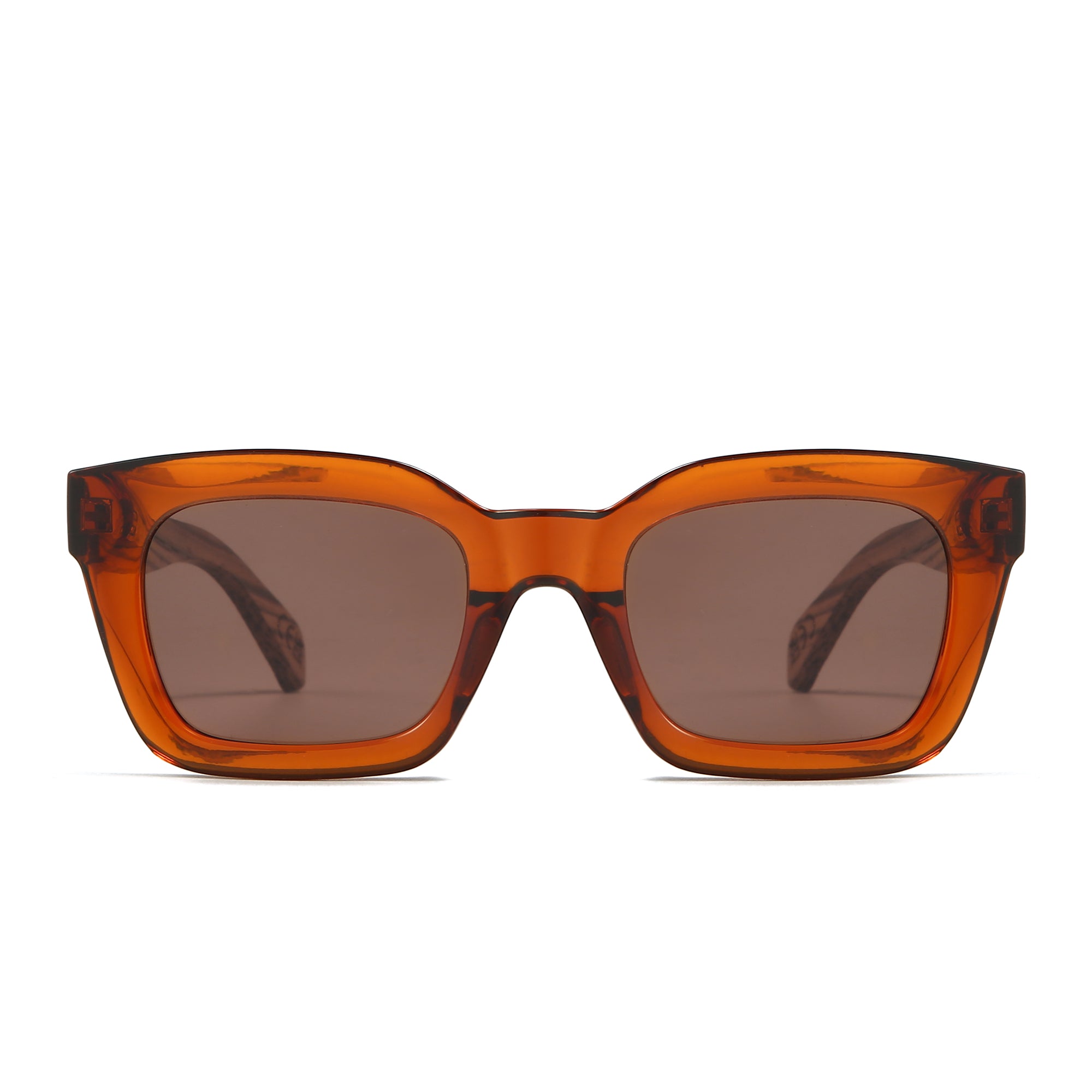 ZAHRA AUBURN l Smoky Polarised Lens l Walnut Arms - Soek Fashion Eyewear Australia