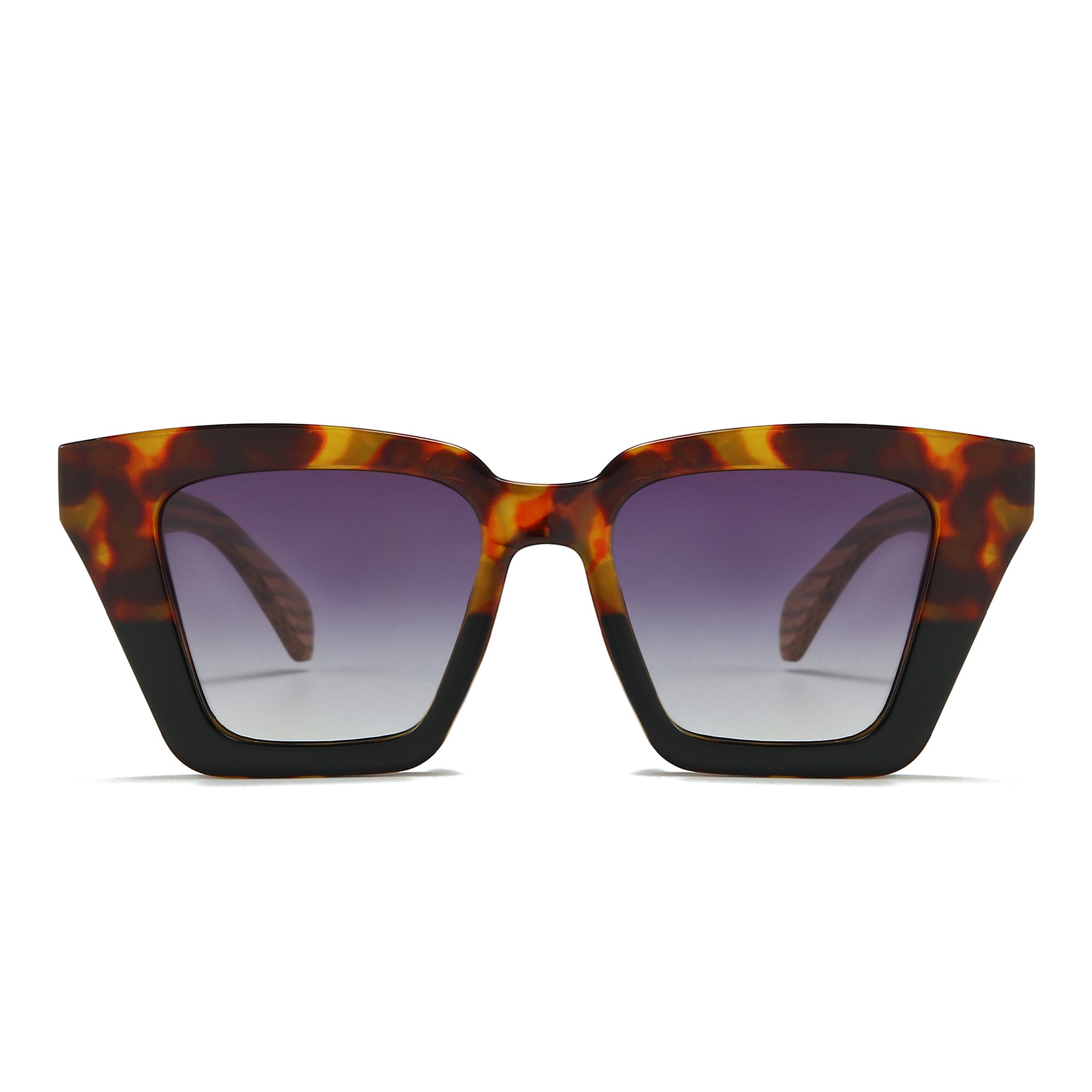 ICON BLACK TOFFEE l Black Graduated Lense l Walnut Arms - Soek Fashion Eyewear Australia
