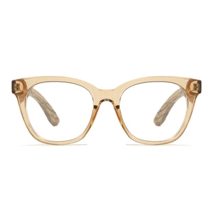 LILA GRACE CHAMPAGNE l Wooden Magnifying Blue Light Reader - Soek Fashion Eyewear Australia