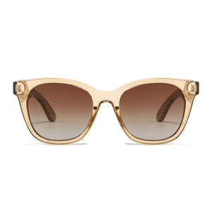 LILA GRACE CHAMPAGNE l Brown Gradient Lens l Walnut Arms - Soek Fashion Eyewear Australia
