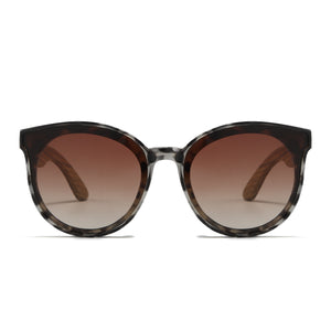 BELLA IVORY TORTOISE l Black Graduated Lens l Walnut Arms - Soek Fashion Eyewear Australia