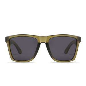 DALTON KHAKI l Polarised Black Lens l Walnut Wooden Arms - Soek Fashion Eyewear Australia