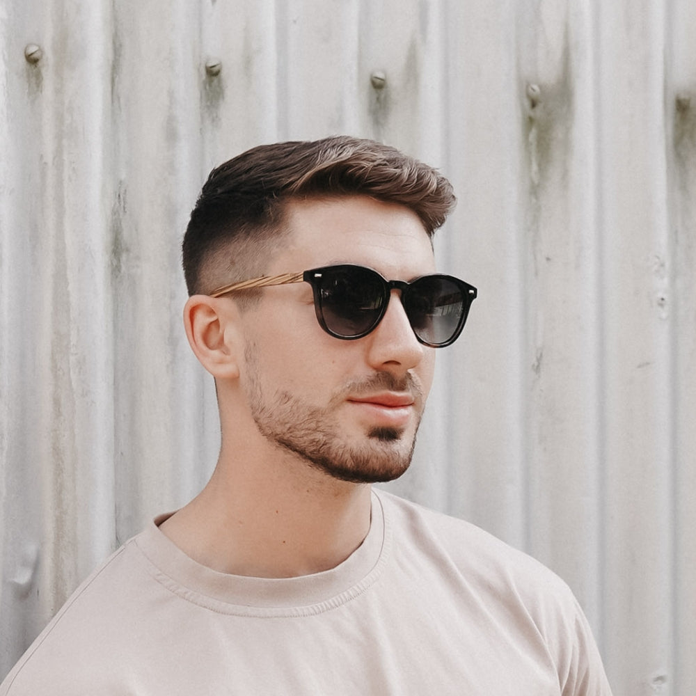TAINE BLACK TORT  Khaki Lens l Walnut Arms - Soek Fashion Eyewear Australia