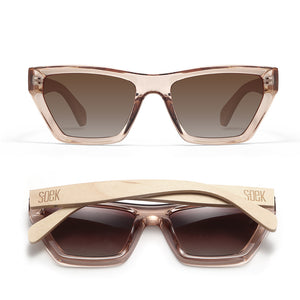 NILAA MOCHA l Graduated Brown Lens l White Maple Arms - Soek Fashion Eyewear Australia