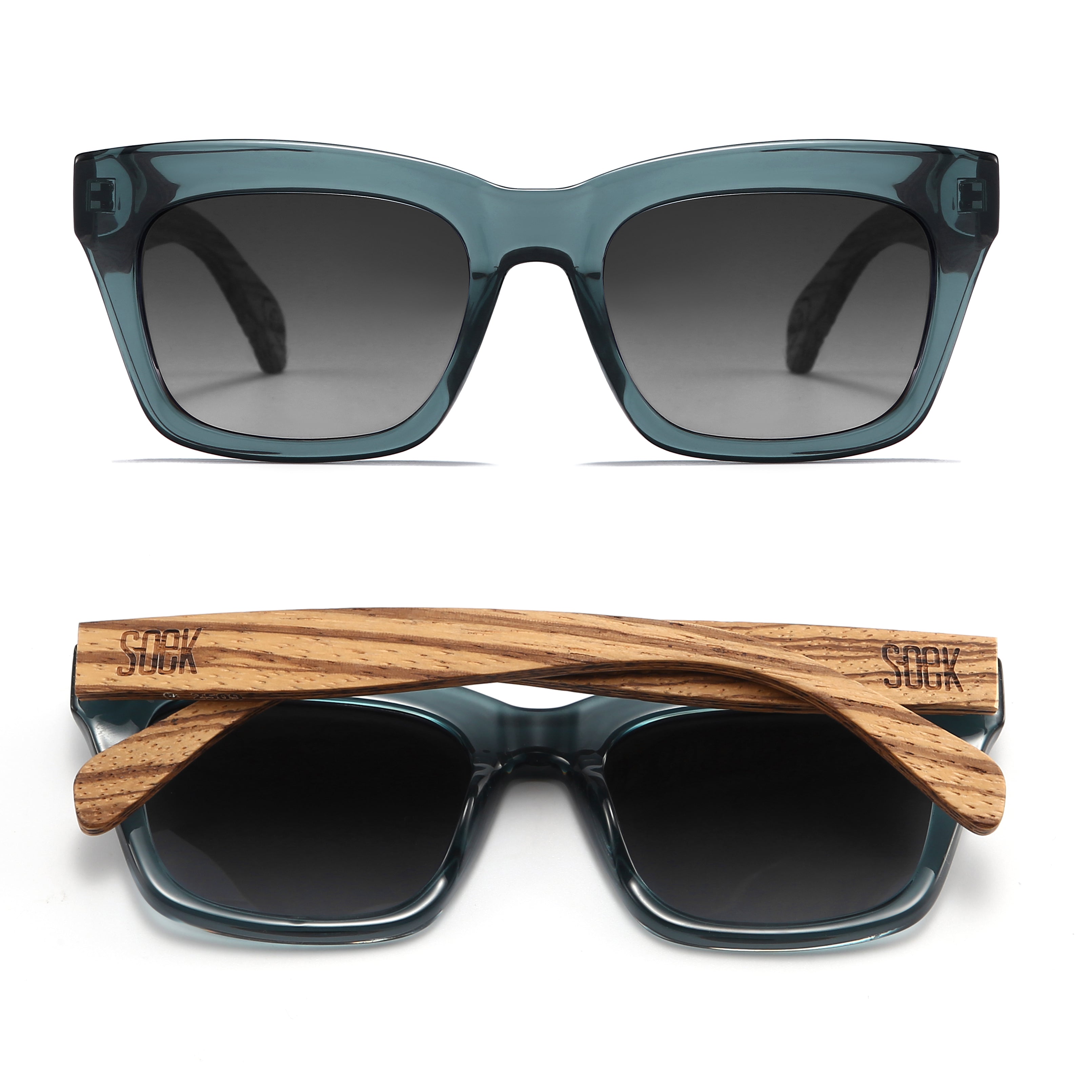 MORGAN INDIGO l Grey Lens l Walnut Arms - Soek Fashion Eyewear 