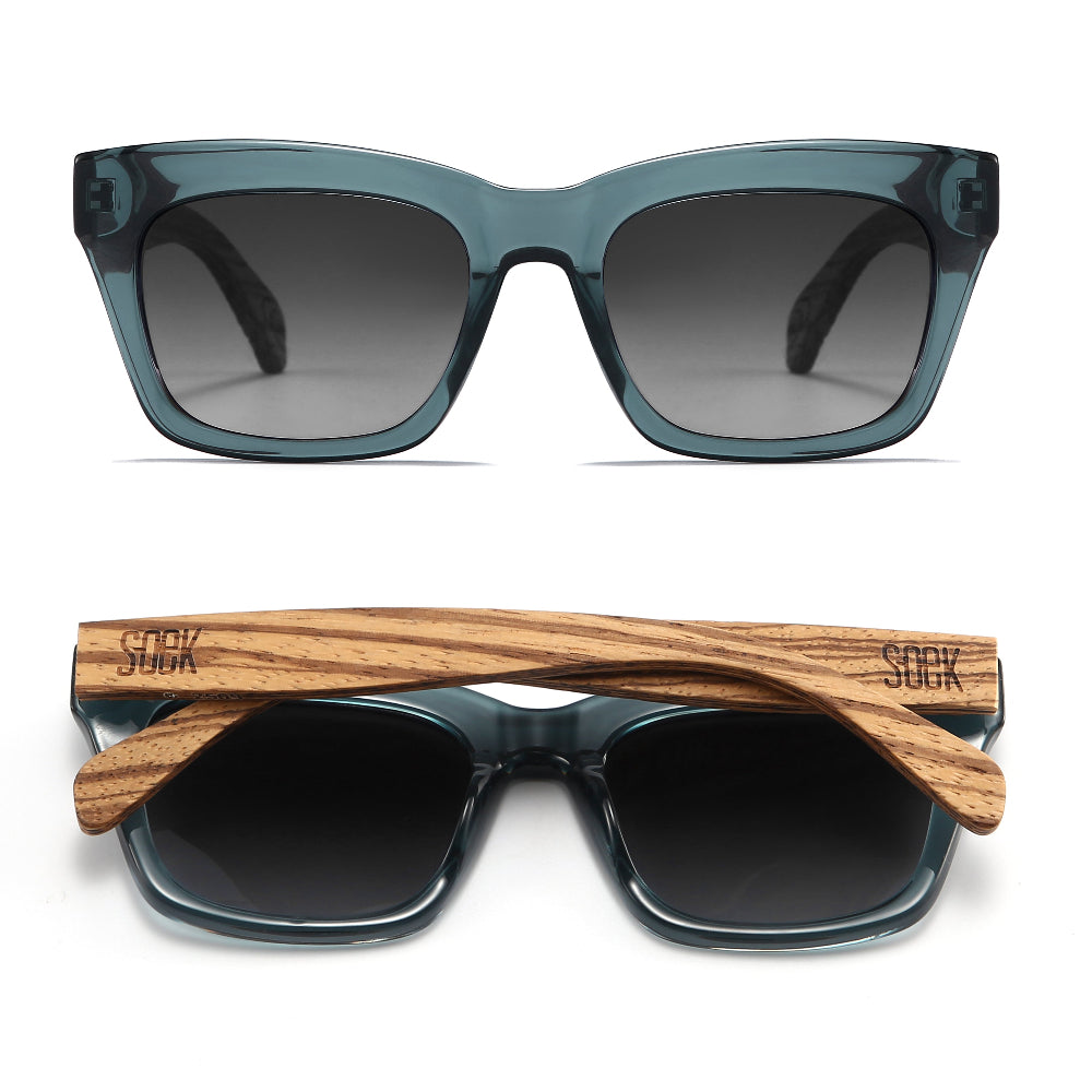 MORGAN INDIGO l Grey Lens l Walnut Arms - Soek Fashion Eyewear Australia