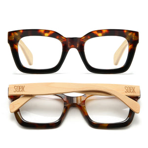 ZAHRA TOFFEE l Wooden Blue Light Magnifying Reader - Soek Fashion Eyewear Australia