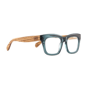 MORGAN INDIGO l Wooden Magnifying Reader - Soek Fashion Eyewear Australia