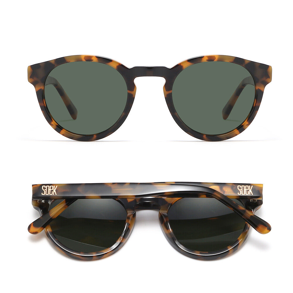 OTIS HONEY TORT - Bio Acetate Ivory Tortoise Frame l Khaki Polarised Lens - Soek Fashion Eyewear Australia