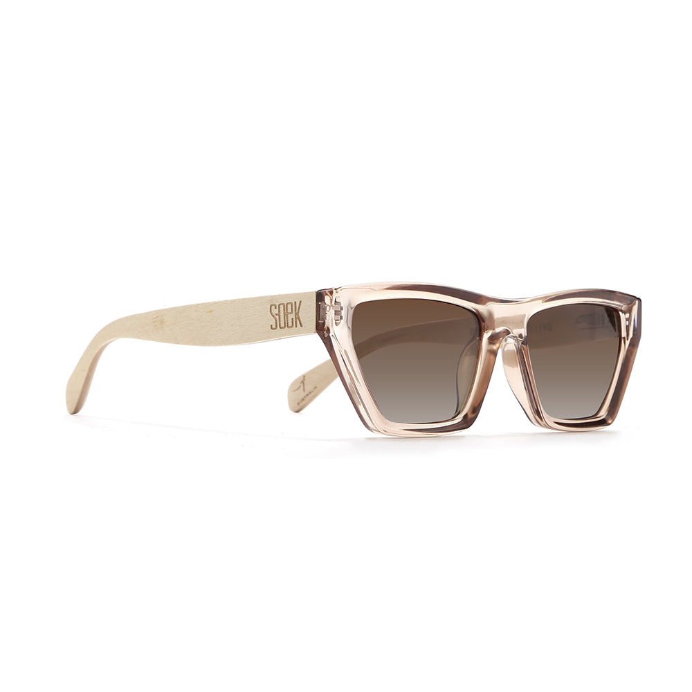 NILAA MOCHA l Graduated Brown Lens l White Maple Arms - Soek Fashion Eyewear Australia