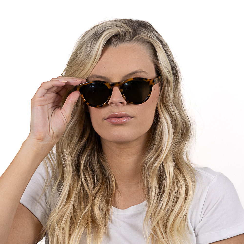 OTIS HONEY TORT - Bio Acetate Ivory Tortoise Frame l Khaki Polarised Lens - Soek Fashion Eyewear Australia