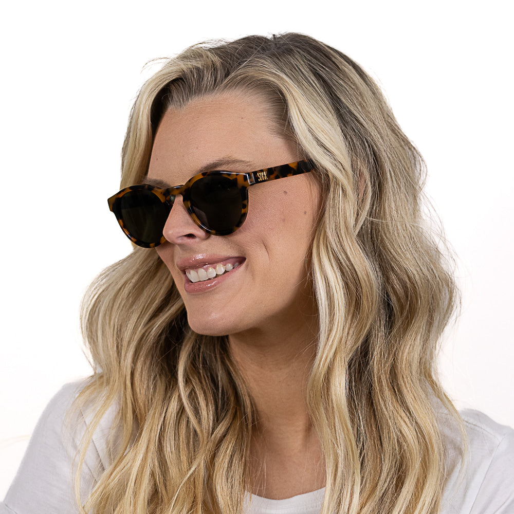 OTIS HONEY TORT - Bio Acetate Ivory Tortoise Frame l Khaki Polarised Lens - Soek Fashion Eyewear Australia