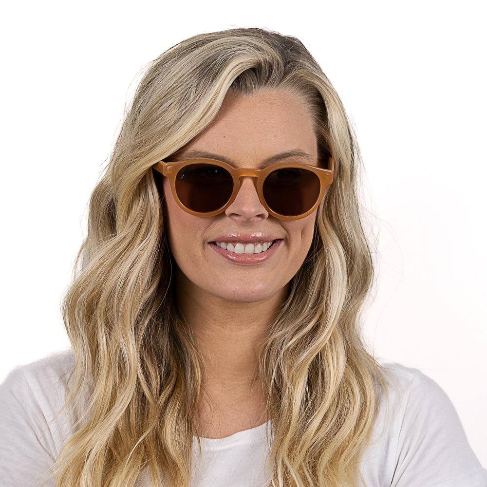 OTIS SAND - Bio Acetate Sand coloured Frame l Khaki Polarised Lens - Soek Fashion Eyewear Australia