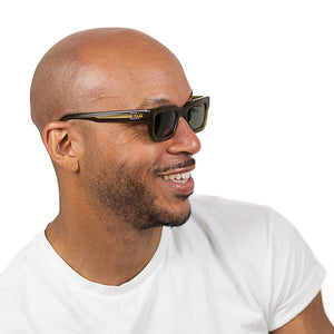 ROVE MOSS - Bio Acetate Khaki Frame l Black Polarised Lens - Soek Fashion Eyewear Australia