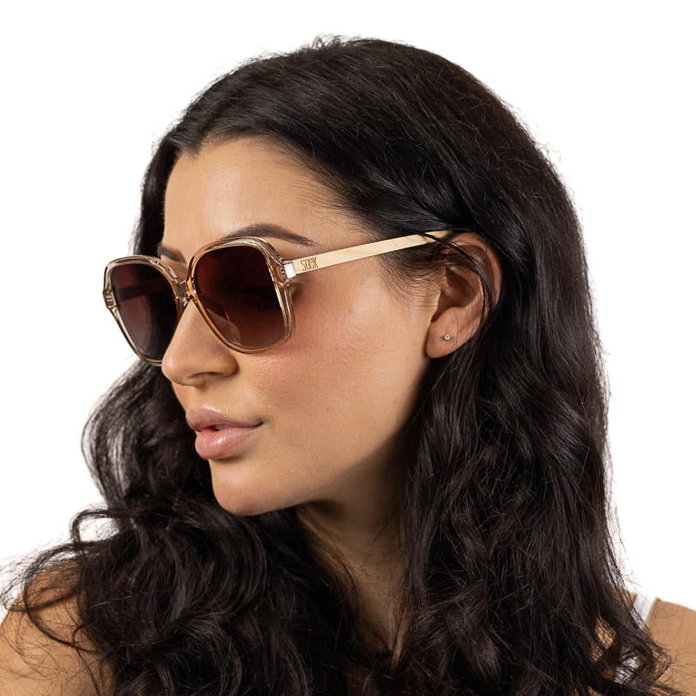 SCARLETT CHAMPAGNE Brown Gradient Lens l Maple Arms - Soek Fashion Eyewear Australia