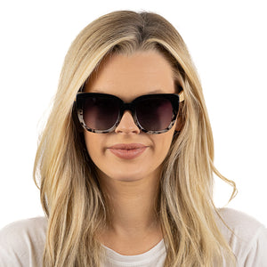 Magnifying SUN Reader l RIVIERA BLACK/IVORY - Soek Fashion Eyewear Australia