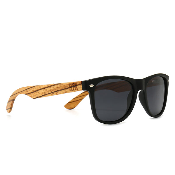 BALMORAL Black frame and Black Lens and Walnut Arms