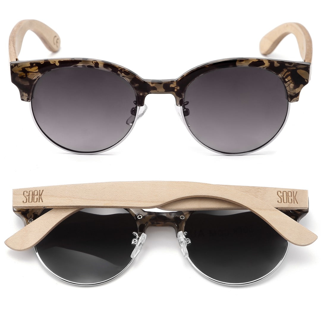 OLIVE TORT l Grey Lens l White Maple Arms - Soek Fashion Eyewear Australia