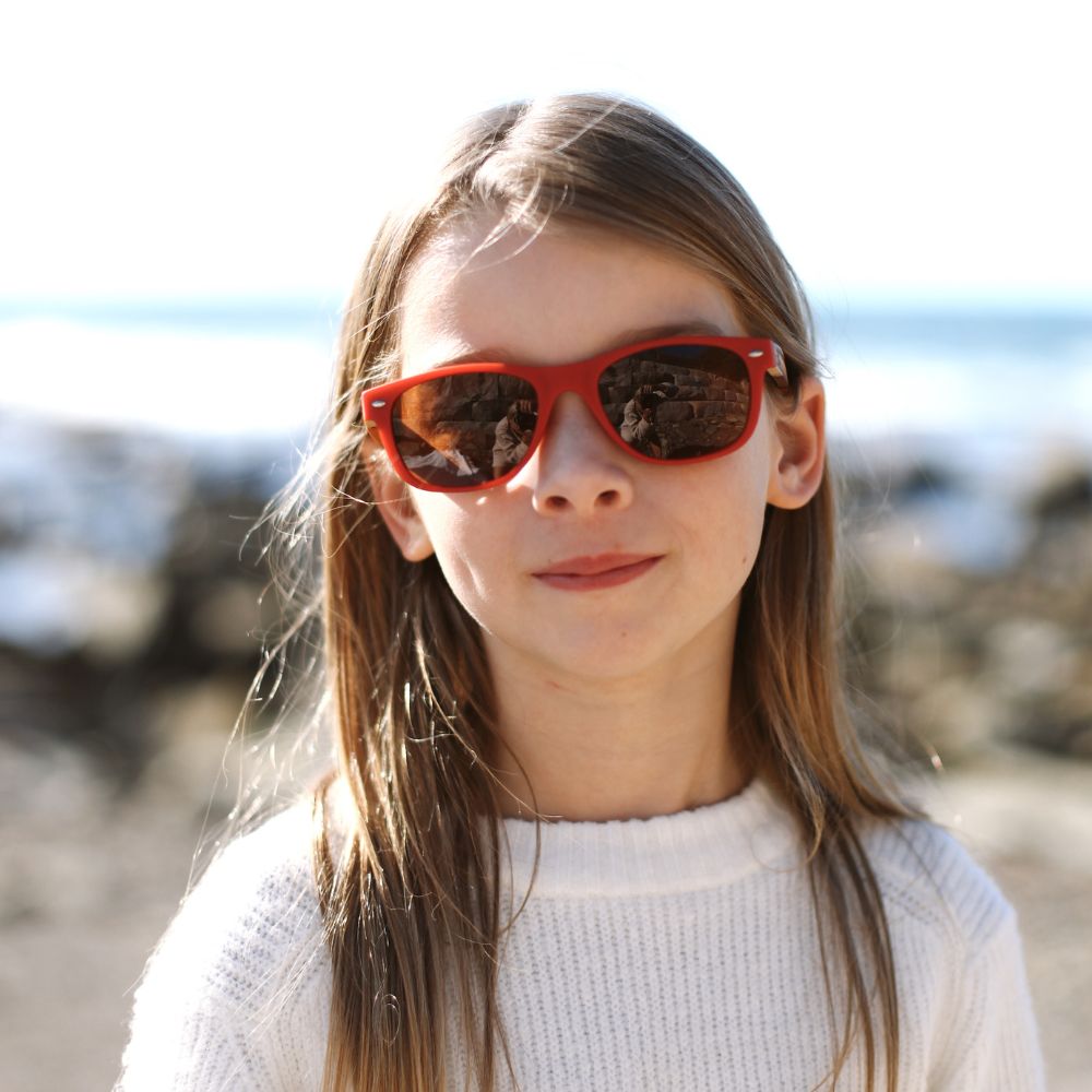 LITTLE AVALON KIDS Red Sunnies l Polarised Lens - Age 7-10 - Soek Fashion Eyewear Australia